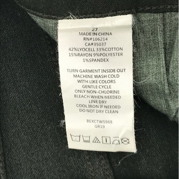 Joe's Jeans Green Waxed Skinny Jeans Size 27 - Picture 4 of 6